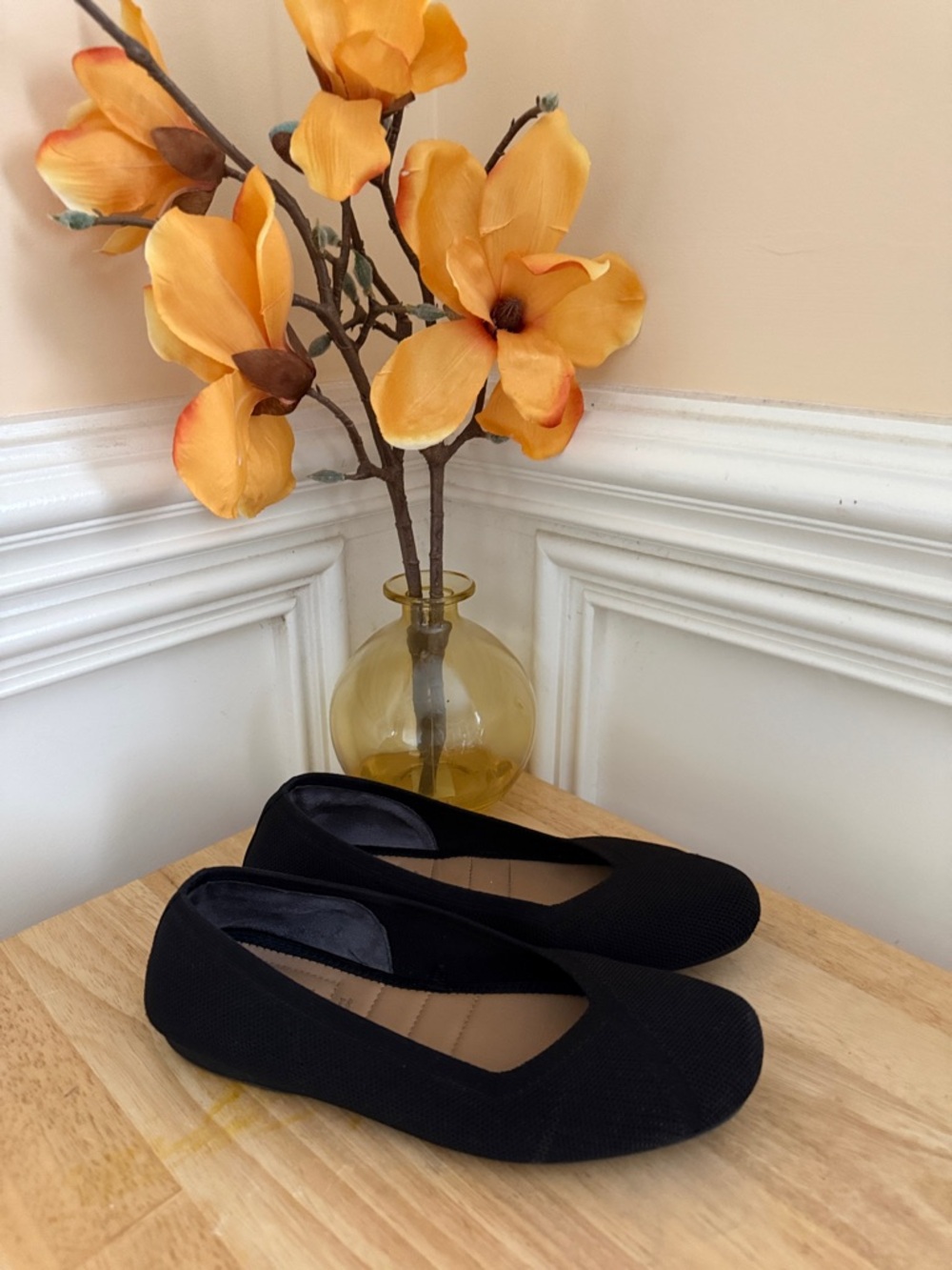 Cynthia Rowley Black Knit Slip-On Ballet Flats